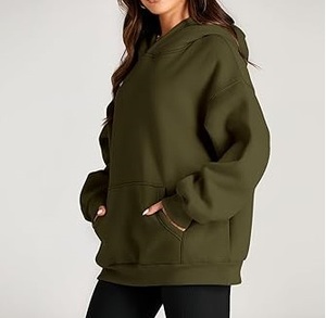 Grande taille vêtements d'entraînement broderie femme pull à capuche surdimensionné goutte épaule à capuche hiver pull Streetwear sweats à capuche - Product Image 5