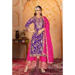 NUEVO CONJUNTO DE TOP ELEGANTE DE GEORGETTE DE ALTA CALIDAD CON SALWAR KAMEEZ PARA FIESTAS MODERNAS - Product Image 1