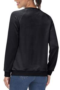 เสื้อแขนยาวผู้หญิงผ้าคอตตอนเนื้อนุ่มผสมสีปรับแต่งได้สำหรับมืออาชีพในฤดูหนาว - Product Image 2