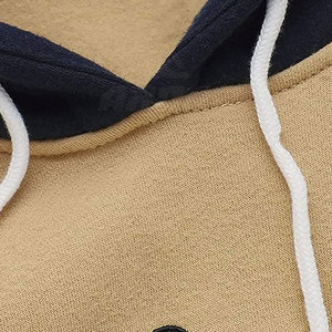 Sudadera con capucha informal con acabado limpio y ajuste cómodo Sudadera con capucha hecha de tela de mezcla de algodón - Product Image 4