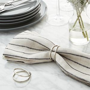 Artisanat à la main fil métallique mince ronds de serviette pour la décoration de table porte-serviettes en argent pour les mariages dîner fêtes décor - Product Image 3