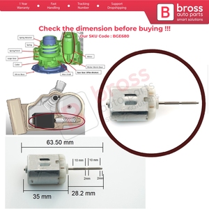 มอเตอร์แกนหมุนแบบมีซี่โครง BGE680 FC 280 12V DC 28.20 มม. สำหรับซ่อมประตูรถยนต์ ฝาถังน้ำมัน ตัวกระตุ้นกระจกมองข้างพับได้ - Product Image 5