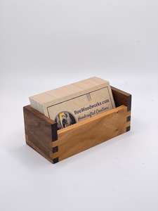 Porte-cartes de crédit en bois massif fait main, vintage, durable et de haute qualité, pour cartes bancaires, cartes ATM et cartes de visite - Product Image 5