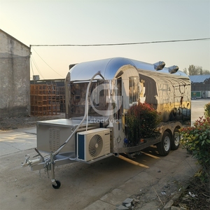 Remorque alimentaire mobile en acier inoxydable pour la vente de snacks, entièrement équipée avec cuisine extérieure et homologation DOT - Product Image 3