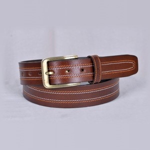 Leather Premium Designer Branded Stitched Classic Metal Buckle <b>Belt</b> Full Grain Superior Quality Vintage <b>Accessories</b> Bulk Sell - Product Image 1
