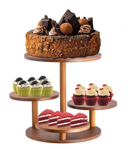 Support de service de gâteau en bois de conception moderne support de gâteau de décoration de mariage de forme personnalisée décorative de partie au prix bon marché. - Product Image 5