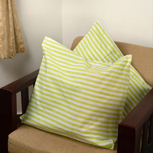 Recycled Yarn-Dyed Stripe Woven American Square <b>Cushion</b> Case <b>Personalized</b> Pillow Covers for Home Hotel Hospital Use - Product Image 1