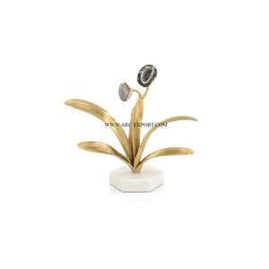 Escultura artesanal de arte creativo elegante estándar con diseñador de ágata y escultura de decoración navideña de mesa con Base de mármol - Product Image 1