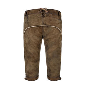 กางเกงขาสั้นหนังบาวาเรียสำหรับผู้ชายกางเกงขาสั้นหนังแท้ - Product Image 2