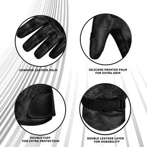Gants de moto en cuir unisexe à doigts entiers pour moto Gants de moto de protection d'écran tactile décontractés et confortables pour l'extérieur - Product Image 6