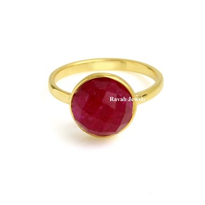 แหวนเพชรเม็ดอัญมณีสีชมพูย้อมสีขนาด12มม. เป็นของขวัญ925เงินแท้สำหรับผู้หญิงของขวัญ - Product Image 4