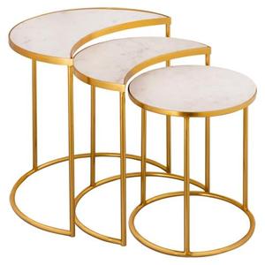 Mesa de centro de Metal con espejo para decoración del hogar, mesa de centro de lujo con revestimiento de oro y Metal, nuevo diseño - Product Image 2