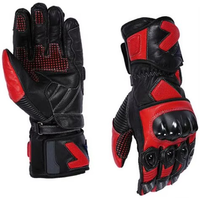 Gants de moto en cuir pour hommes, personnalisés, décontractés, sportifs, coupe-vent, compatibles écran tactile, haute qualité, à doigts complets, quatre couleurs