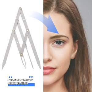 Golden Ratio Extensiones de pestañas Divisor de cejas con escala de medición Pinzas de cejas puntiagudas para uso de belleza - Product Image 2