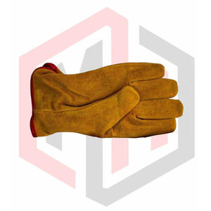 ถุงมือทำงานทุกชุดทำจากหนังระบายอากาศได้ดีถุงมือขับรถช่างหนังวัวพร้อมฝ่ามือหนังวัวสำหรับสร้าง - Product Image 3