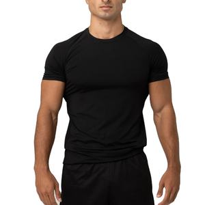 Fabricant OEM Vente en gros T-shirt pour hommes Respirant Blanc Slim Personnalisé Hommes O-cou Solide Hommes Muscle Fit 100% coton coupe ample - Product Image 1