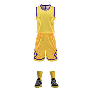 Uniforme de baloncesto bordado personalizado de alta calidad conjunto unisex barato al por mayor para adultos con logotipo impreso calidad al por mayor - Product Image 6