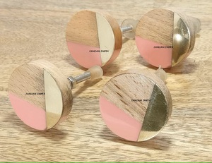 Handcrafted Polished Resin Mango Wood High Strength <b>Drawer</b> <b>Knob</b> Cabinet Pull for Dressers <b>Drawers</b> Furniture Artistic Resin Inlay - Product Image 5