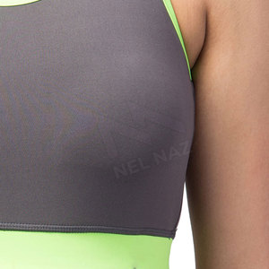 Soutien-gorge de sport de yoga sans couture à soutien élevé pour femmes vêtements d'entraînement taille haute de haute qualité-léger respirant gris - Product Image 4