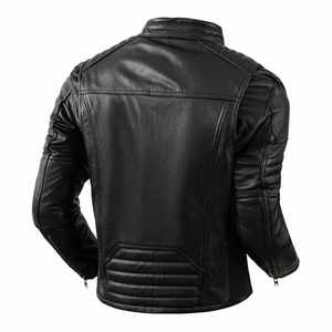 Veste en toile camouflage pour homme, nouveau style printemps, vêtement d'extérieur décontracté en cuir véritable avec fermeture éclair, respirant, design grande taille - Product Image 3