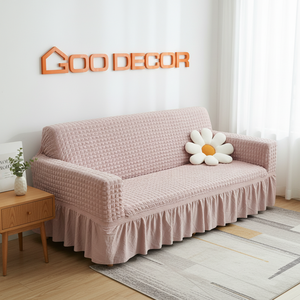 Housse de canapé à bulles en tissu durable, anti-poussière, moderne et minimaliste, extensible dans les 4 sens, lavable, couleur personnalisée - Product Image 3