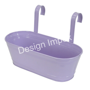 Pot de fleur de balcon enduit jaune seau suspendu meilleure vente jardinière murale en tôle de fer et panier de fleurs pour la décoration - Product Image 3