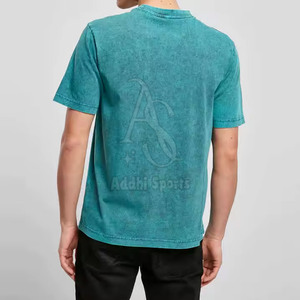 Venta al por mayor de alta calidad de los hombres lavado ácido camisetas ecológicas de secado rápido 100% algodón ropa de moda para actividades al aire libre - Product Image 2