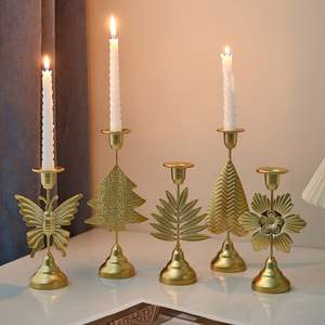 Articles de Noël, porte-bougies décoratifs dorés fantaisie, haute qualité, pour table, nouveau design, petits porte-bougies - Product Image 6