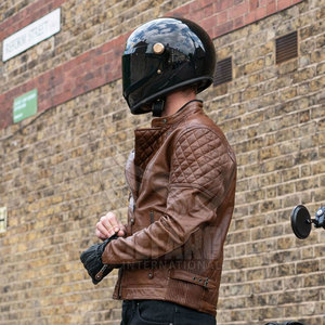 Chaqueta de Motociclista para Hombre de Diseño Único en Color Sólido, Nueva Llegada, Chaqueta de Moto con Cierre Completo para Hombre - Product Image 4