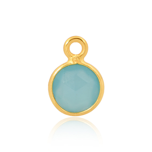 Nouvelle arrivée 925 argent Sterling naturel Aqua calcédoine pierre précieuse pendentif conception fabricant de bijoux personnalisés - Product Image 1