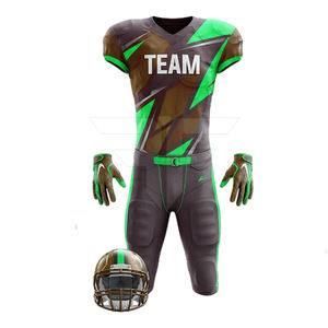 Tenue d'équipe légère de football américain pour adulte, style sergé, short 100 % polyester, antibactérien, séchage rapide - Product Image 2