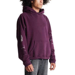 Sudadera con capucha informal para hombre de alta calidad 100% algodón personalizado y espalda serigrafiado suministrado liso teñido para invierno - Product Image 3