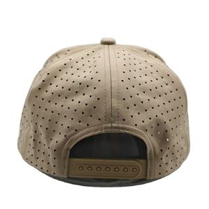 Sombreros de equipo de béisbol de 6 paneles Sombrero bordado de fieltro con cierre de correa de cuero-Sombrero de camionero con panel de malla - Product Image 6