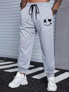 New Arrival Men's Plus Size 100% Cotton Joggers <b>Drawstring</b> Casual Washed Style Pants and <b>Trousers</b> Straight Pattern - Product Image 4
