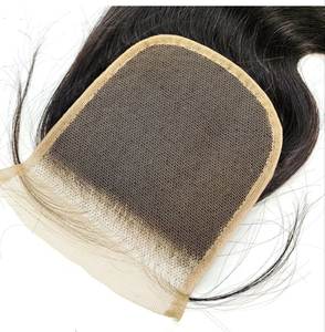 High-Density Indian Hair Lace Base 4x4 Closure Glue-Less Handmade Remy Human Replacement Unit Natural Hairline for Ladies Babies - Product Image 3