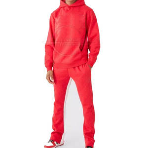 OEM personnalisé hommes acide lavage strass survêtement mode grande taille costume de sports d'hiver options de couleur personnalisées - Product Image 1