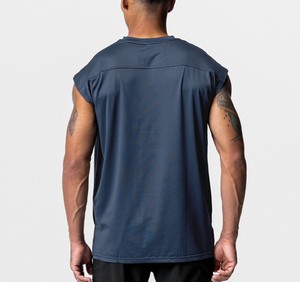 Chemises sans manches à col rond pour hommes T-shirts unisexes sans manches de qualité supérieure, couleurs unies, été, printemps, ODM, OEM - Product Image 2