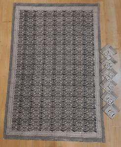 Couverture de table en tissu imprimé en coton avec serviettes de table accessoires de table en lin de dîner de fête de mariage mouchoir de coureur - Product Image 6