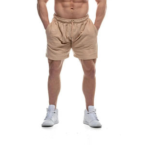 Pantalones cortos informales de gimnasio de lana de algodón 100% para hombre, pantalones cortos para correr de patrón sólido para entrenar y correr, precio barato para adultos - Product Image 4