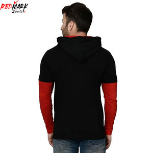 Sudaderas Casuales Premium para Hombre, Último Diseño, Algodón y Poliéster Sólidos, Impermeables, Resistentes al Viento, Transpirables, con Capucha, Cuello con Capucha, Otoño, Lisas - Product Image 3