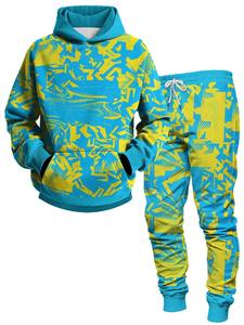 Conjuntos de chándal para hombre Sudadera con capucha y pantalones Mujer Jersey con capucha de color sólido + Pantalones Traje Ropa deportiva informal Conjuntos Hombre - Product Image 3