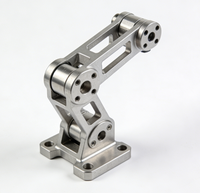 Support de bras de robot industriel usiné sur mesure par CNC, composants mécaniques en aluminium et acier inoxydable, service d'usinage