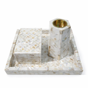 Luxury Arabian Bakhoor Burner Tray Set Handcrafted Mother Pearl Inlay <b>Incense</b> Censer <b>Box</b> Oud Home Decor Eco-Friendly Religious - Product Image 4