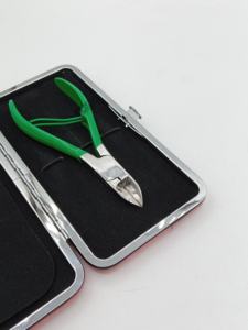 Coupe-ongles professionnels en acier inoxydable avec revêtement en poudre couleur céleri, coupe-ongles de précision, logo personnalisé, instruments de beauté - Product Image 2