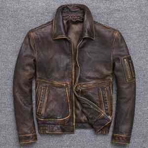 2025 superventas hombres última alta calidad Vintage cuero de vaca Venta caliente nuevo diseño de moda piel de cordero chaqueta súper suave para hombres - Product Image 3