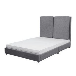 Cama para Adultos, Moderna y Minimalista, Estructura de Madera de Caoba Tapizada con Cabecera Acolchada Suave, Cama de Plataforma Tamaño King - Product Image 4