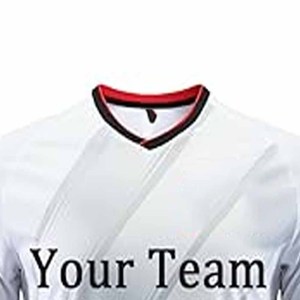 Fabricant personnalisé de maillots de football américains vintage France surdimensionné maille tricotée col en V Crop Boxy Mesh maillot de football pour hommes - Product Image 2