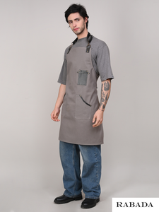 Delantal de cocina de algodón Premium de alta calidad Delantal de chef elegante y funcional con logotipo personalizado - Product Image 2