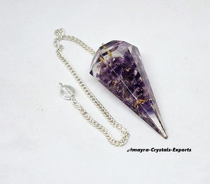 Péndulo de Radiestesia Orgone de Jade Verde y Ágata, Triangular Facetado, Hecho a Mano, Impermeable, el Más Vendido, Precio Encantador, Venta al por Mayor - Product Image 5