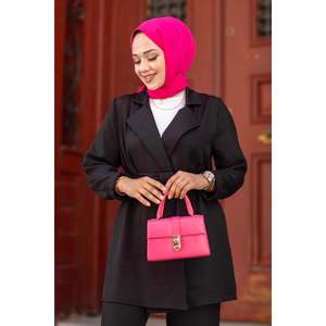 Veste Blazer Hijab Ensemble 2 Pièces Noir - Product Image 1